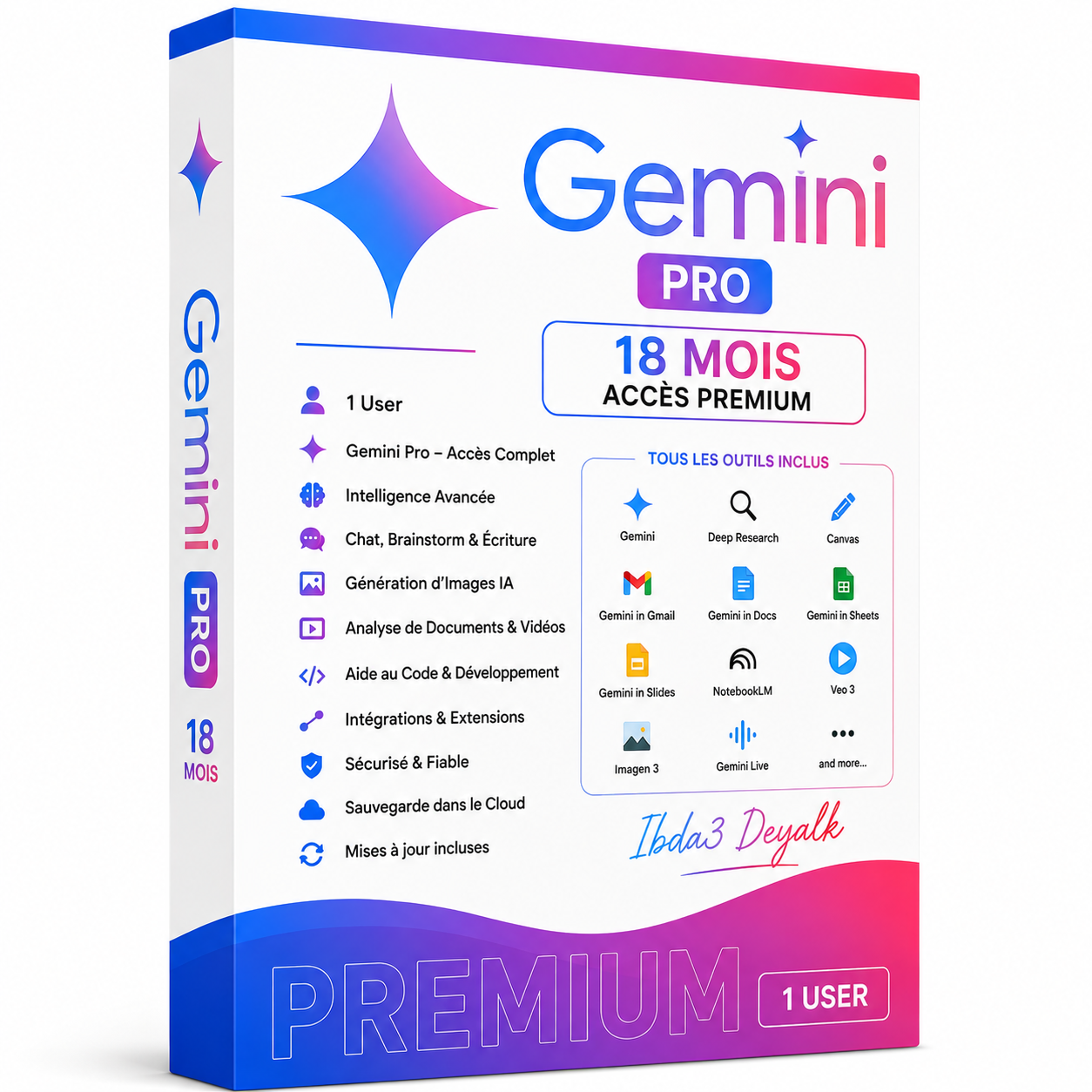 Google AI Pro (Gemini) – Accès Premium 18 Mois