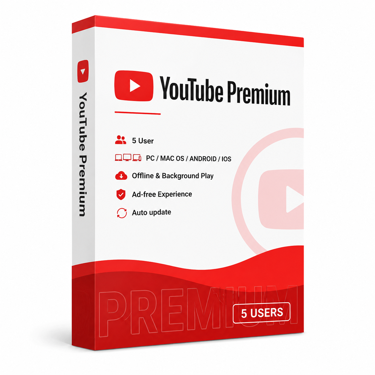 YouTube Premium Family Access – 5 Users
